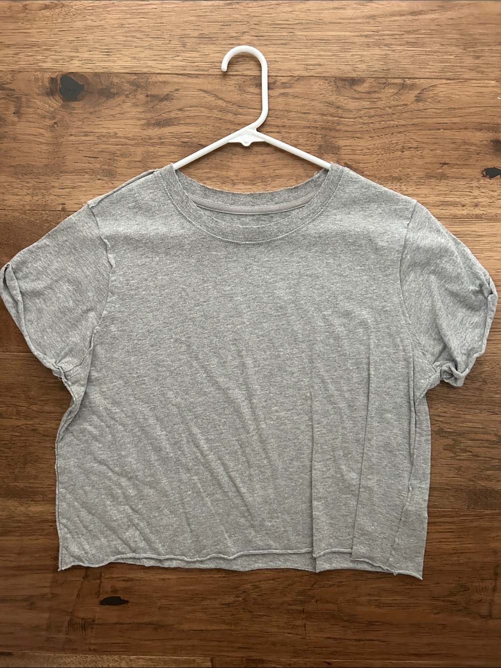 We The Free Heather Gray Crop Tee